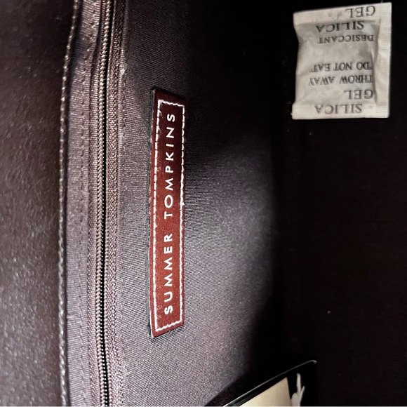 Houndstooth Bag Brown SUMMER TOMPKINS Purse Retro Art Vintage Dog Umbrella NWT - Picture 12 of 16